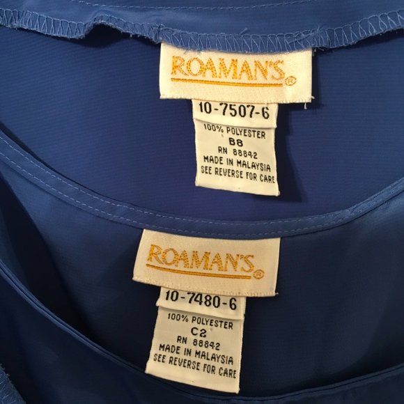 Roamans Sheer Blouse And Tank - Picture 2 of 8